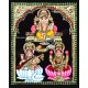 Ganesha Lakshmi Saraswathi Tanjore Painting