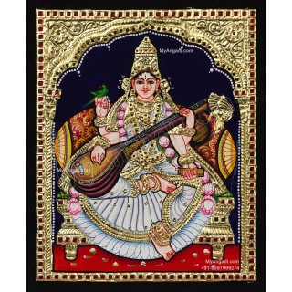 Saraswathi Tanjore Painting