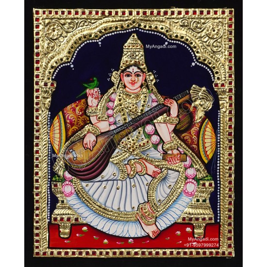 Saraswathi Tanjore Painting