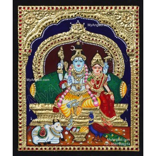 Shiva Paarvathi Tanjore Painting