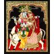 Radha Krishna with Cow Tanjore Painting