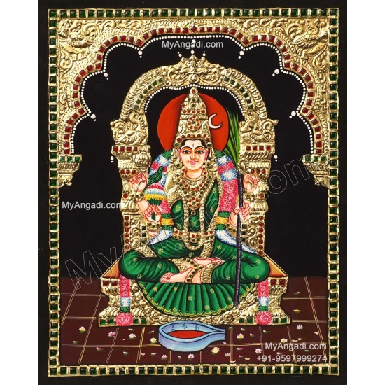 Kamatchi Amman Tanjore Painting