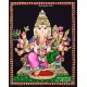 Ganesha Lakshmi  Tanjore Painting