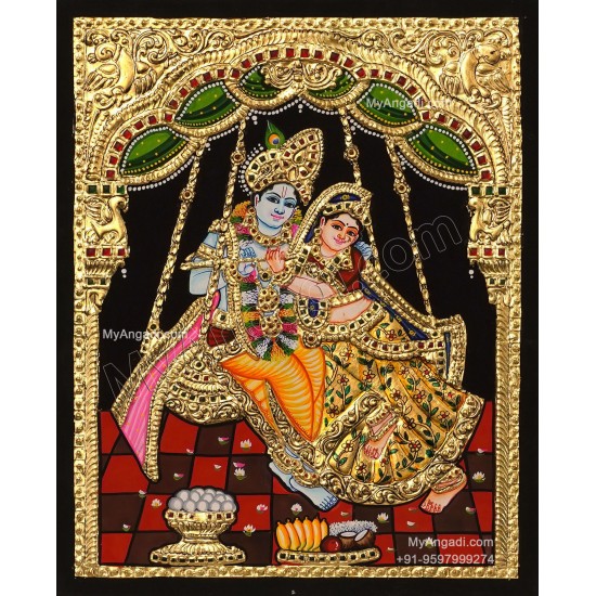 Radha Krishna Tanjore Painting