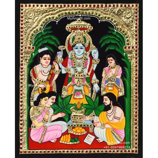 Sathyanarayana Tanjore Painting