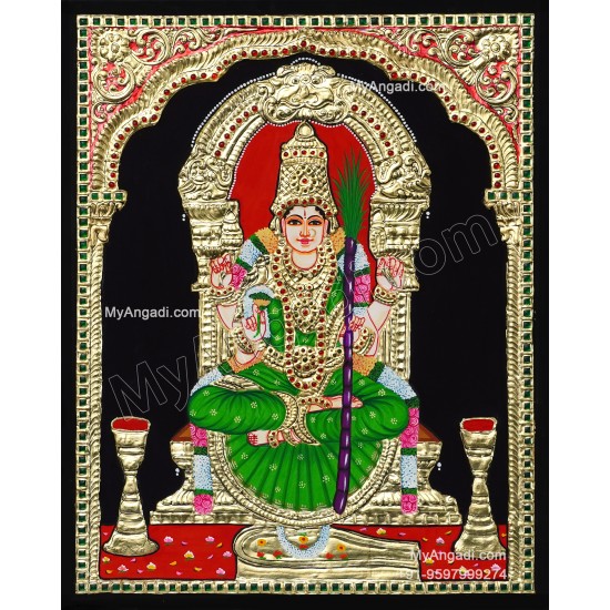 Kamatchi Amman Tanjore Painting