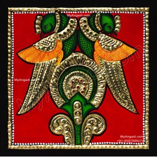 Parrot Tanjore Painting