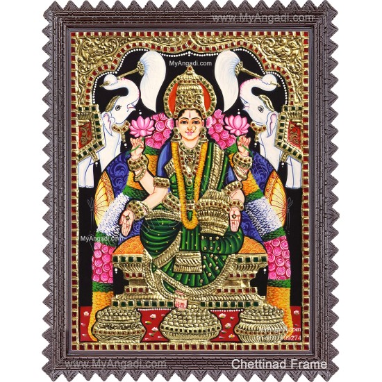 Gajalakshmi  Tanjore Painting