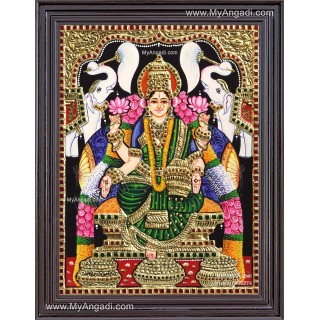 Gajalakshmi  Tanjore Painting