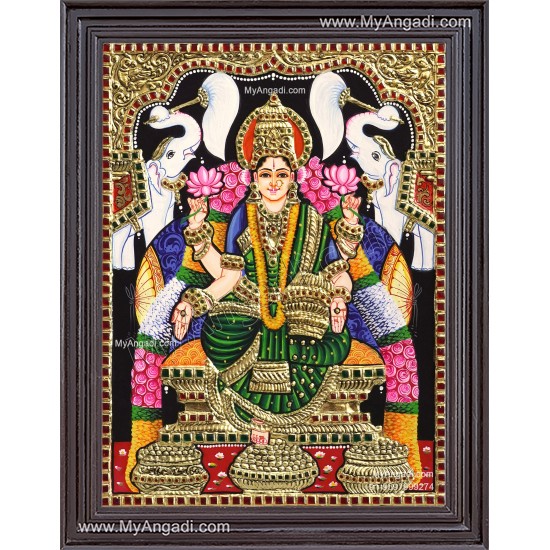Gajalakshmi  Tanjore Painting