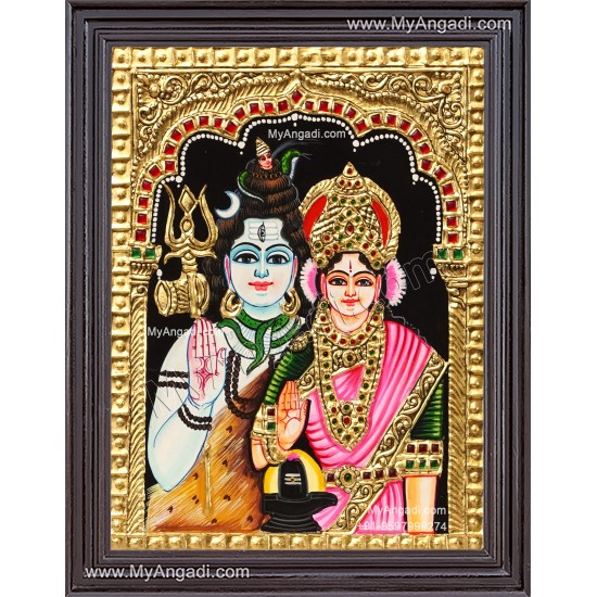Shiva Parvathi Tanjore Painting