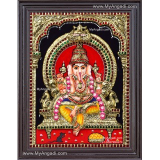 Ganesha 3D Tanjore Painting