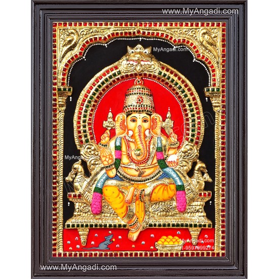 Ganesha 3D Tanjore Painting