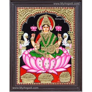Gajalakshmi  Tanjore Painting