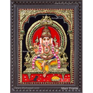 Ganesha 3D Tanjore Painting