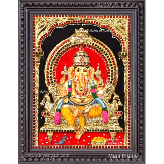 Ganesha 3D Tanjore Painting