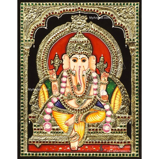 Ganapathy Tanjore Painting 