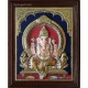 Ganesha Double Emboss Tanjore Painting