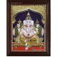 Ganesha Double Emboss Tanjore Painting Ganesha Double Emboss Tanjore Painting