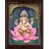 Ganesha Double Emboss Tanjore Painting