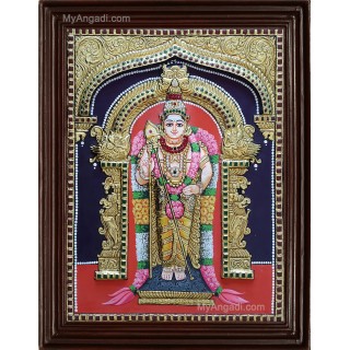 Murugan Double Emboss Tanjore Painting