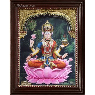 Lakshmi Double Emboss Tanjore Painting