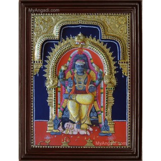 Dakshinamurthy Double Emboss Tanjore Painting