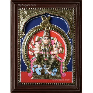 Kuladeivam Double Emboss Tanjore Painting