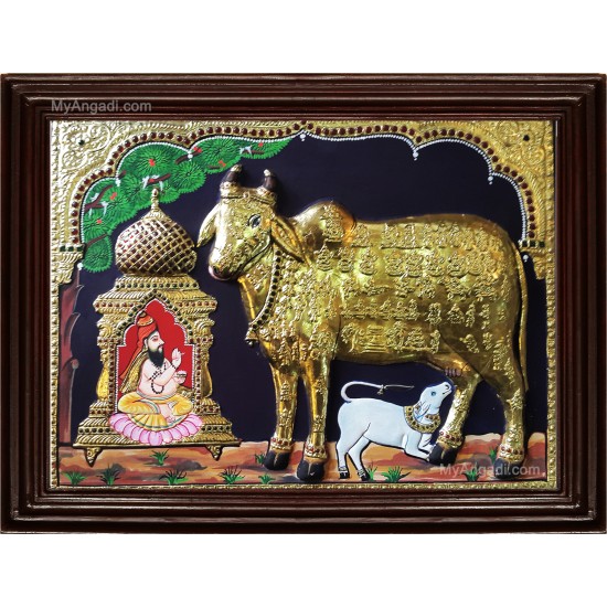 Komatha Double Emboss Tanjore Painting