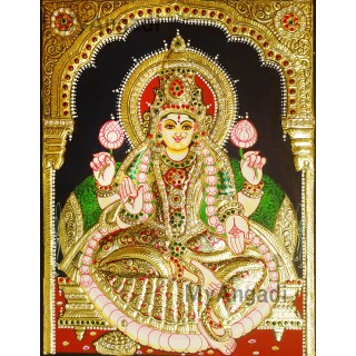 Lakshmi Double Emboss Tanjore Painting