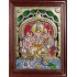 Shiva Durbar Embossed Tanjore Painting, Traditional Shiva, Parvathi, Ganesh and Murugan Tanjore Painting