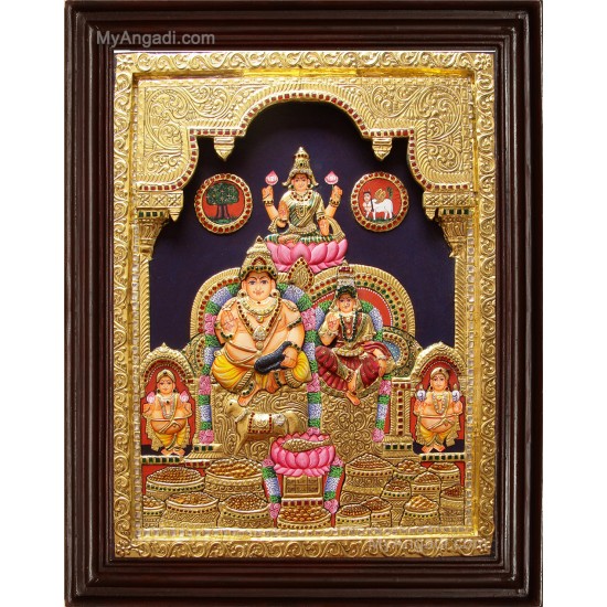 Kubera Lakshmi 3D Tanjore Painting