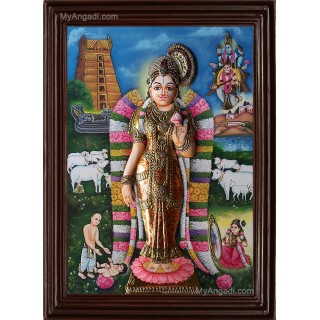 Andal 3D Tanjore Painting