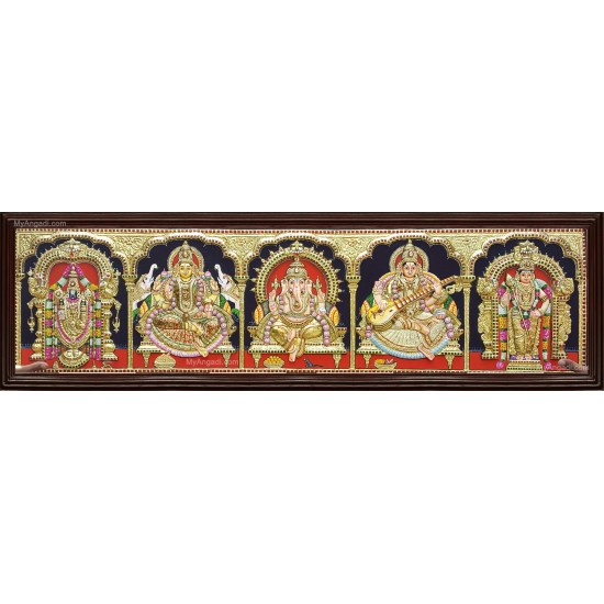 Five Panel 3D Tanjore Painting