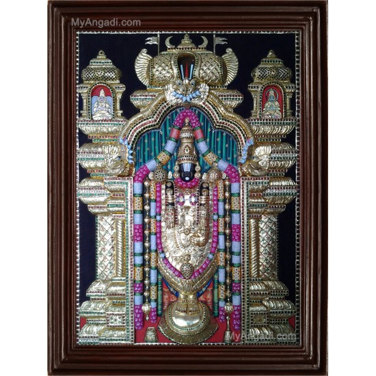 Thirupathi Balaji  3D Tanjore Painting