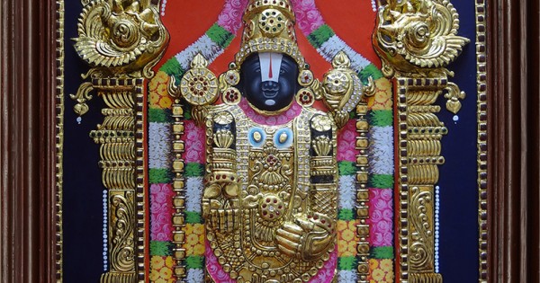 Thirupathi Balaji 3D Tanjore Painting