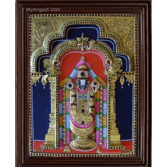 Tirupathi Balaji  3D Tanjore Painting