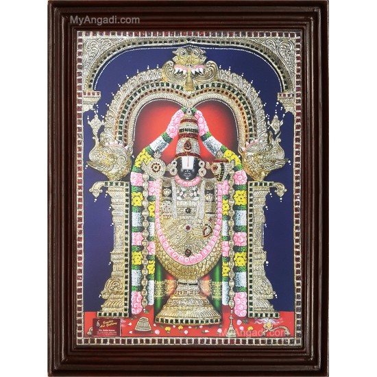 Thirupathi Balaji 3D Tanjore Painting Thirupathi Balaji 3D Tanjore Painting