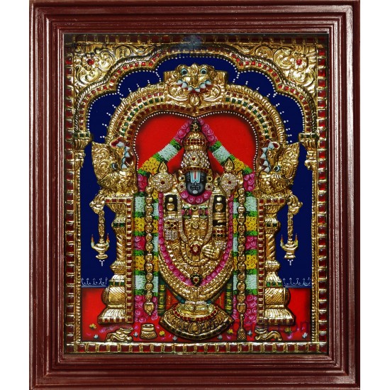 Tirupati Balaji Super Emboss Tanjore Painting