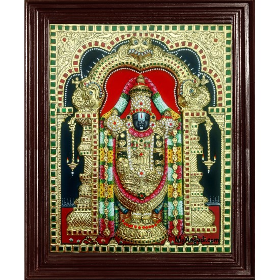 Tirupathi Balaji Super Emboss Tanjore Painting