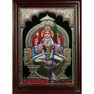 Kamatchi Amman Super Emboss Tanjore Painting