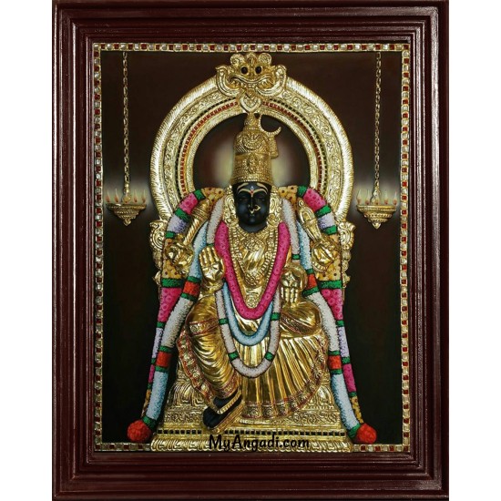 Raja Rajeswari Super Emboss Tanjore Painting