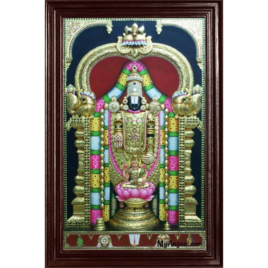 Thirupathi Balaji Super Emboss Tanjore Painting