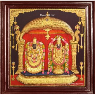 Balaji Padmavati Thayar Super Emboss 3D Tanjore Painting