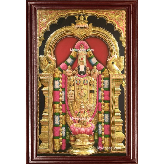 3D Balaji Lakshmi Tanjore Painting