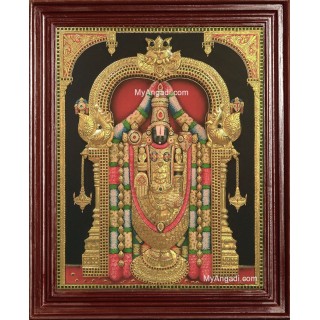 3D Tirupati Venkateswara Tanjore Painting