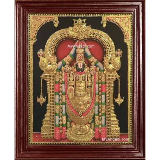 3D Tirupati Venkateswara Tanjore Painting