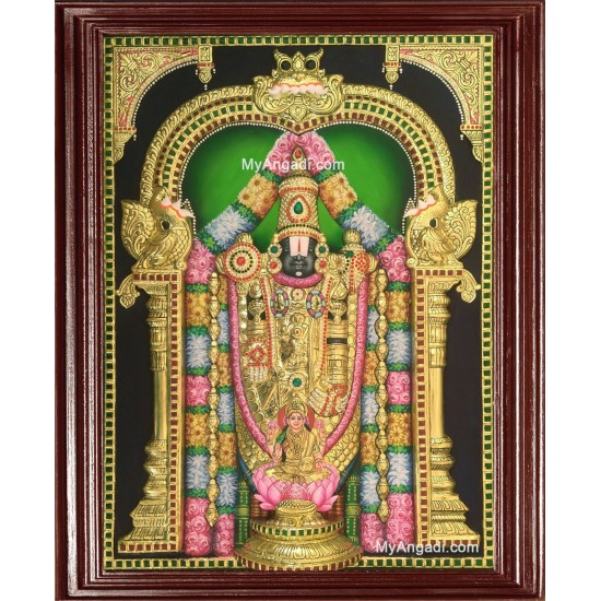 3D Balaji Lakshmi Tanjore Painting 3D Balaji Lakshmi Tanjore Painting