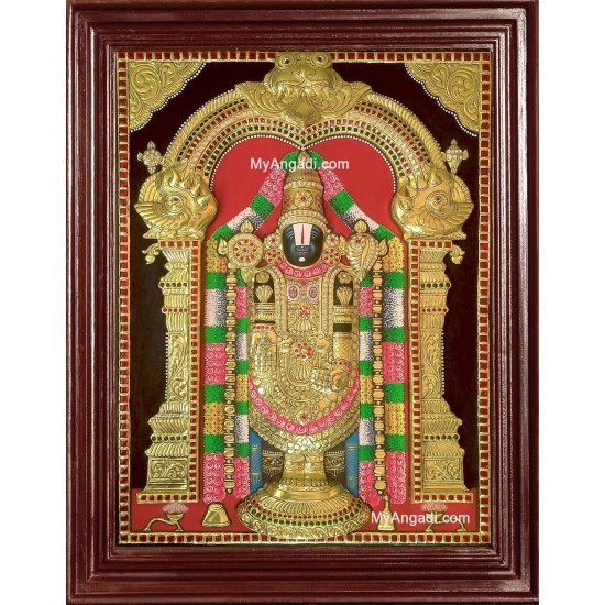 3D Thirupathi Balaji Tanjore Painting 3D Thirupathi Balaji Tanjore Painting