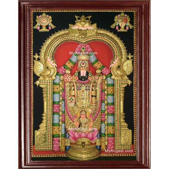 Balaji Lakshmi 3D Tanjore Painting Balaji Lakshmi 3D Tanjore Painting